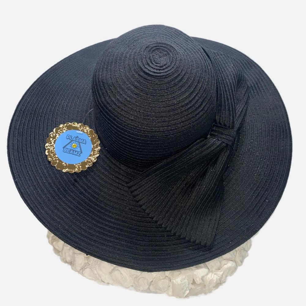 Scala Pronto Black Wide Brim Sun Hat One Size Fits Most